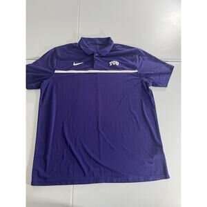 Nike TCU Horned Frogs Dri-Fit Golf Polo Shirt Purple, XL Shirt